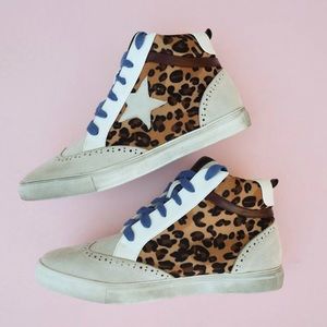 Leopard High Top Sneakers